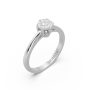 Δαχτυλίδι Invisible EM069 σε Λευκό Χρυσό 18Κ με Διαμάντια